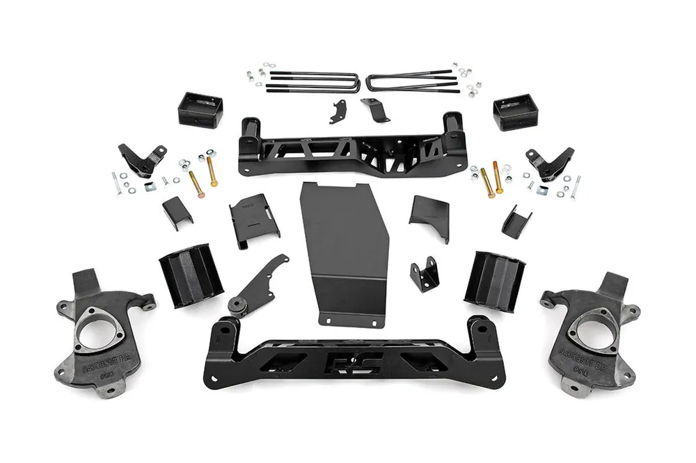 5 Inch GMC Suspension Lift Kit 14-18 Sierra 1500 Denal 4WD w/MagneRide Cast Steel Rough Country Weekend Sale