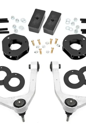 Modern 3.5 Inch GMC Suspension Lift Kit w/Upper Control Arms 19-20 Silverado/Sierra 1500 4WD/2WD w/Adaptive Ride Control Rough Country