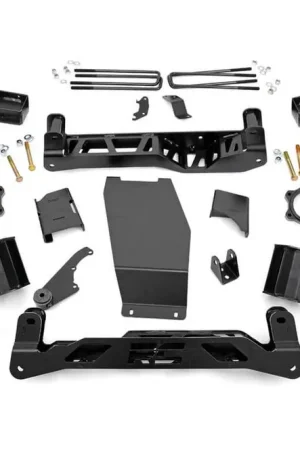 5 Inch GMC Suspension Lift Kit 14-18 Sierra 1500 Denal 4WD w/MagneRide Aluminum & Stamped Steel Rough Country Genuine