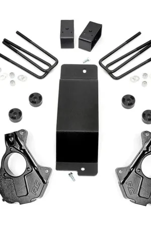 3.5 Inch Suspension Lift Knuckle Kit w/Lifted Struts N3 Shocks 07-13 Silverado/Sierra 1500 Cast Steel Rough Country Time-Limited