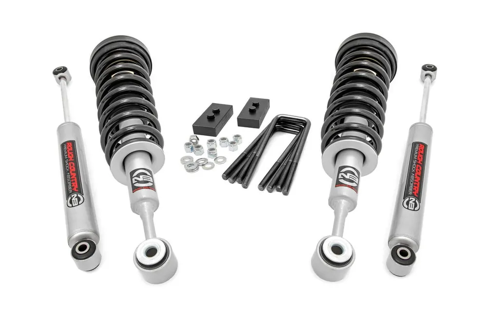 Editor’s Pick 2 Inch Ford Strut Leveling Kit w/N3 Shocks 04-08 F-150 Rough Country