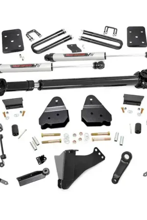 6 Inch Ford 4-Link Suspension Lift Kit w/V2 Shocks w/Front Drive Shaft 17-19 F-250/350 4WD Diesel Rough Country Buy Online