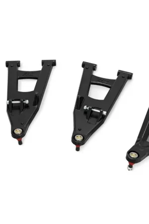 Markdown Black Forged Alum High Clearance 2" Fwd Offset Control Arms w/Ball Joints | Polaris Ranger 1000XP