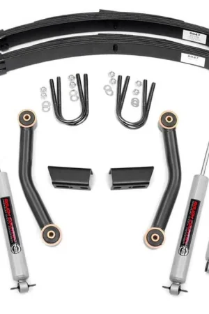 3 Inch Jeep Series II Suspension Lift System N2.0 Shocks 84-01 Cherokee XJ Rough Country Authentic
