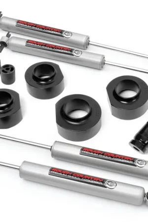 1.5 Inch Suspension Lift Kit 97-06 Jeep Wrangler TJ Includes N3 Series Shock Absorbers Rough Country Last Chance