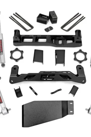 Discount 5 Inch Suspension Lift Kit Lifted Struts w/N3 Shocks & Struts 07-13 Silverado/Sierra 1500 4WD Rough Country