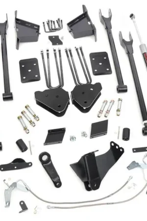 6 Inch Ford 4-Link Suspension Lift Kit N3 Shocks No Rear Overload Springs 15-16 F-250 4WD Diesel Rough Country Warranty Included