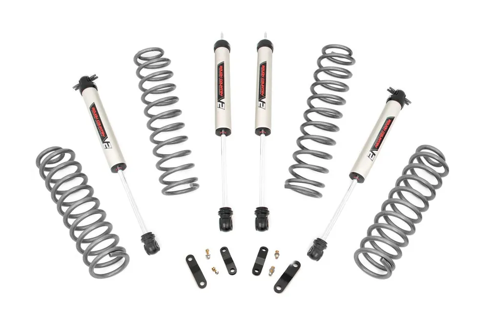 Cheap 2.5 Inch Jeep Suspension Lift Kit 07-18 Wrangler JK W/V2 Monotube Shocks Rough Country