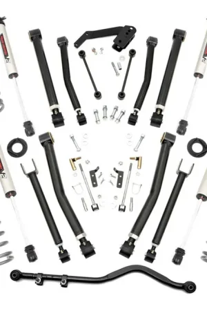 4 Inch Jeep X-Series Suspension Lift Kit w/V2 Shocks 07-18 Wrangler JK Unlimited Rough Country Last Chance