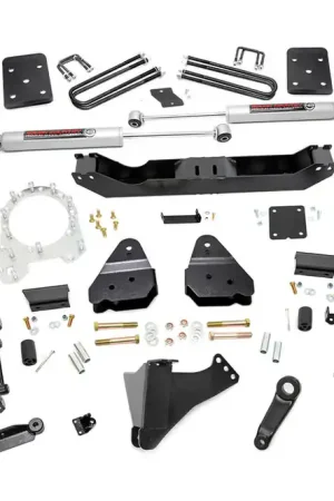 6 Inch Ford 4-Link Suspension Lift Kit 3.5 Inch Axle Diam N3 Shocks 17-19 F-250 4WD Diesel w/o Overloads Rough Country Secure Checkout