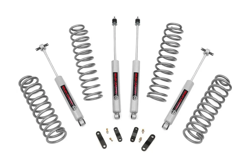 2.5 Inch Jeep Suspension Lift Kit 07-18 Wrangler JK W/Preminum N3 Shocks Rough Country Warranty Included