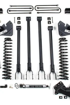 Free Shipping 4 Inch Lift Kit | 4-Link Conversion | Ford F250/F350 Super Duty (17-19) 4WD | Diesel
