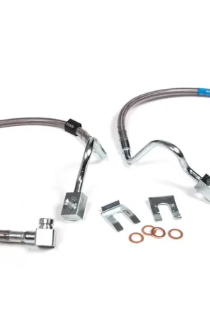Same Day Shipping Front Brake Line Set | Stainless Steel | Fits 6-8 Inch Lift | Ford F150 (04-08) 4WD