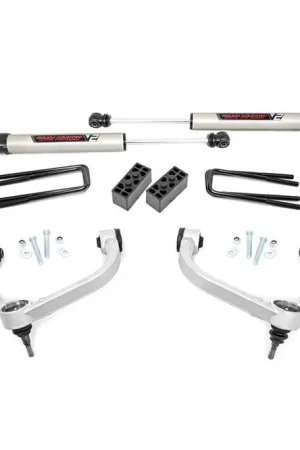 Luxury 3.0 Inch Ford Bolt-On Arm Lift Kit w/ Vertex and V2 For 14-20 F-150 4WD Rough Country