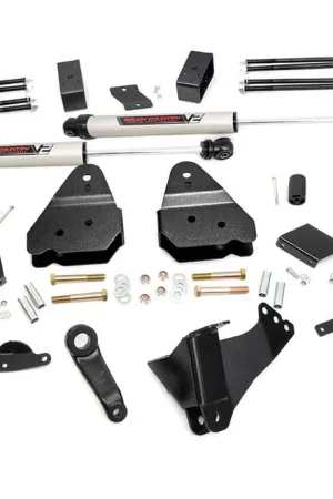 Exclusive 4.5 Inch Suspension Lift Kit Rear Overload Springs w/V2 Shocks 11-14 F-250 4WD Rough Country