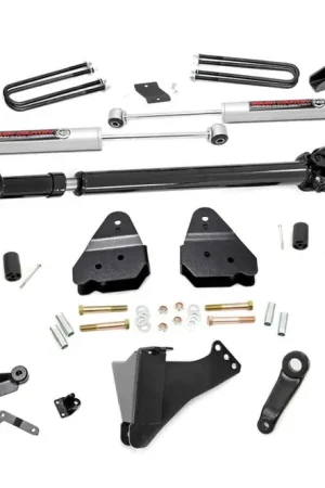 4.5 Inch Inch Ford Suspension Lift Kit w/ N3 Shocks and Front Driveshaft 17-20 F-350 4WD Diesel Dually Rough Country Last Chance