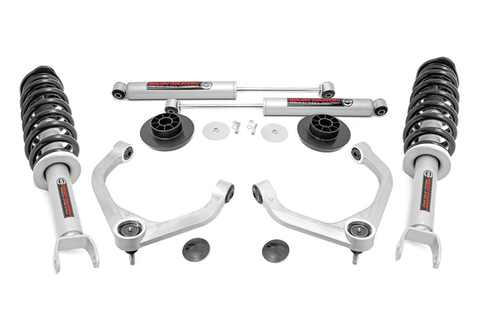 3.0 Inch Dodge Bolt-On Lift Kit w/ N3 Struts and Rear N3 Shocks For 12-Up Ram 1500 4WD Rough Country Authentic