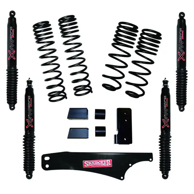 Skyjacker 2007-2018 Jeep Wrangler JK 4 Door 4WD Long Travel 2in-2.5in Lift Kit w/Black Max Shocks Price Cut
