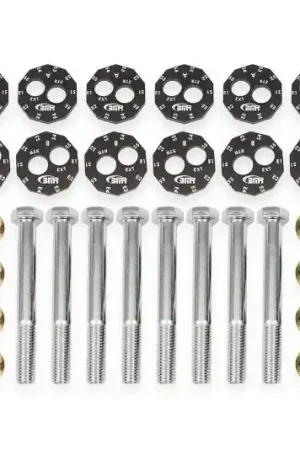 Must Have BMR 14-19 Chevrolet Corvette C7 Front & Rear Lower Control Arms Camber Bolt Kit - Black Anodized