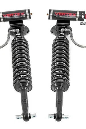 Money Back Guarantee GM Front Adjustable Vertex Coilovers (07-18 Silverado/Sierra 1500 for 3.5 Inch Lifts) Rough Country