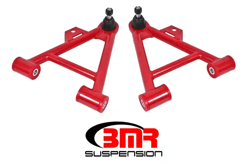 BMR 79-93 Fox Mustang Lower Non-Adj. A-Arms (Coilover Only) w/ STD. Ball Joint (Poly) - Red New Release