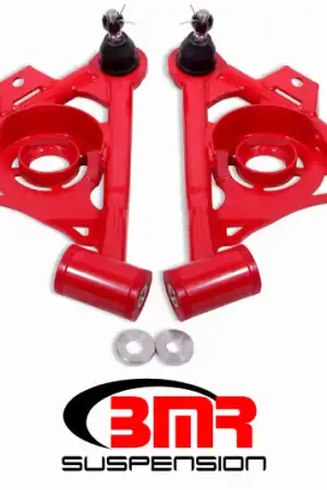 Bargain BMR 79-93 Fox Mustang Non-Adj Lower A-Arms Standard Ball Joint Spring Pocket - Red