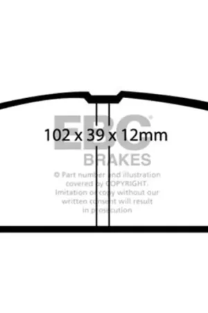 Crafted EBC 91-96 Ford Escort 1.8 Yellowstuff Rear Brake Pads