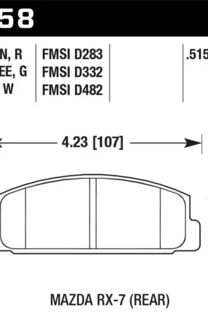 Shop Now Hawk 2003-2005 Mazda 6 HPS 5.0 Rear Brake Pads