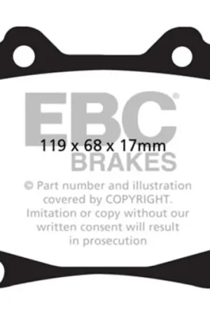 Clearance EBC 99-04 Toyota Tacoma 4WD 2.7 Yellowstuff Front Brake Pads