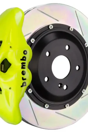 Holiday Sale Brembo 18+ X3/19+ X4 Front GT BBK 6 Piston Cast 380x34 2pc Rotor Slotted Type1 - Fluo. Yellow