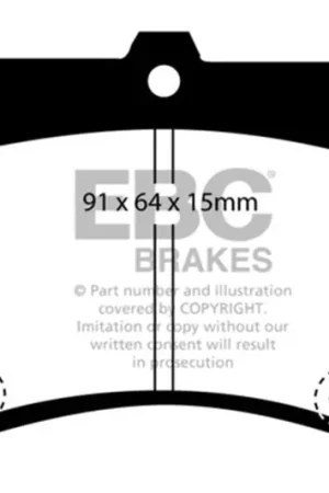 Super Sale EBC 94-97 Ford Aspire 1.3 manual Yellowstuff Front Brake Pads