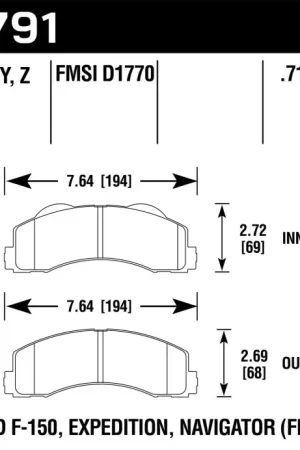 Bargain Hawk 14-16 Ford F-150 HPS 5.0 Front Brake Pads