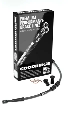 No Minimum Order Goodridge 15-17 HD FLS Multi Model (w/ABS) +6in Black Brake Line Kit w/Black Fittings