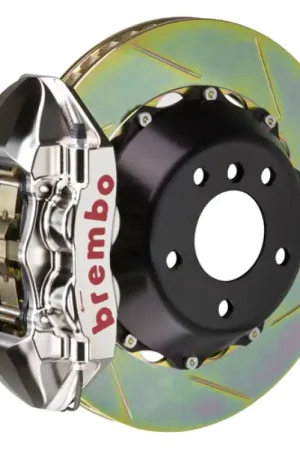 Brembo 06-13 Corvette Z06 Excl CC Brakes Rr GTR BBK 4Pist Billet 380x28 2pc Rotor Slot Type1-Nickel Weekend Sale