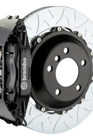 Money Back Guarantee Brembo 04-05 R32 (Mk4) Front GT BBK 6 Piston Cast 355x32 2pc Rotor Slotted Type-3-Black
