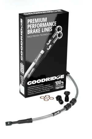 Time-Limited Goodridge 14-15 HD XL883R (w/ABS) +8in Clear Brake Line Kit w/Black Fittings