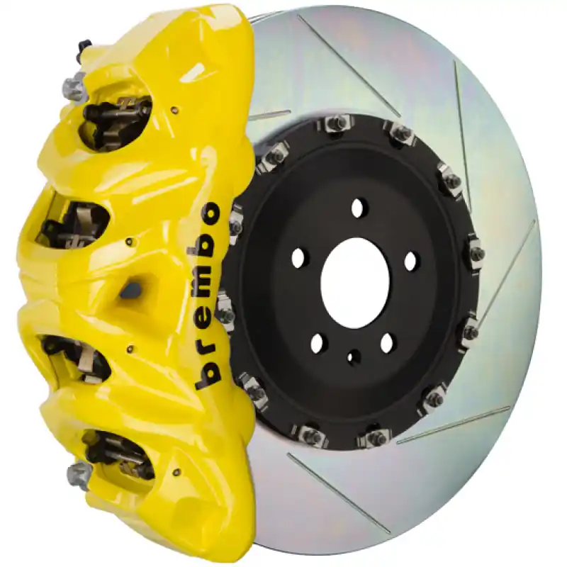 Bulk Order Brembo 12-14 ML550 Front GT BBK 8 Piston Cast 412x38 2pc Rotor Slotted Type1-Yellow