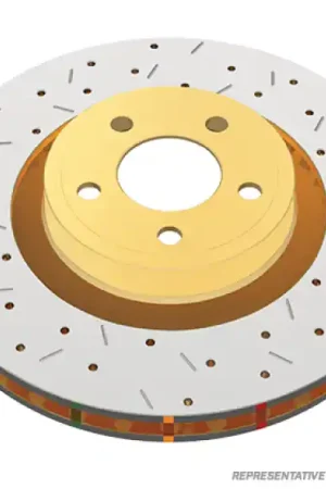 Affordable DBA 07-18 Jeep Wrangler (302mm Front Rotor) Front 4000 Series Drilled & Slotted Rotor