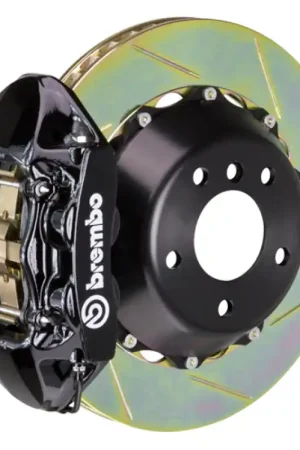 Brembo 08-13 M3 (E90/E92/E93) Rear GT BBK 4 Piston Cast 380x28 2pc Rotor Slotted Type-1-Black Trending