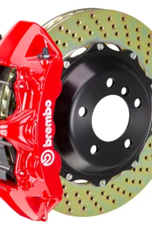 Brembo 07-17 LS460/LS460L/LS600h L Front GT BBK 6 Piston Cast 380x32 2pc Rotor Drilled-Red Special Discount