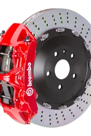 Final Sale Brembo 18+ RS5 Front GT BBK 6 Piston Cast 405x34 2pc Rotor Drilled-Red