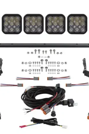 Diode Dynamics 14-23 Toyota 4Runner SS5 Stealth Grille LED 4-Pod Kit Sport - White Driving Instant Buy