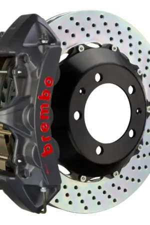 Brembo 14-15 IS250/IS250 F-Sport Exc AWD Fr GTS BBK 6Pis Cast 380x32 2pc Rotor Drilled-Black HA Special Offer