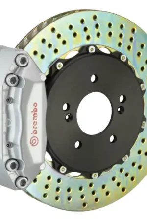 Discount Brembo 08-14 C-Class (Excl 4MATIC/AMG) Rr GT BBK 4Pis Cast 2pc 328x28 2pc Rotor Drilled-Silver