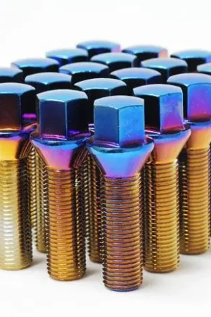 Wheel Mate Mevius Lug Bolt Set of 20 - Blue Neon 14x1.50 27mm Cone 60 DEG TAP In Demand