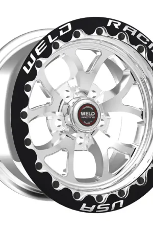 Budget Weld S76 17x11 / 5x115 BP / 5.8in BS Polished Wheel (Medium Pad) - Black Single Beadlock