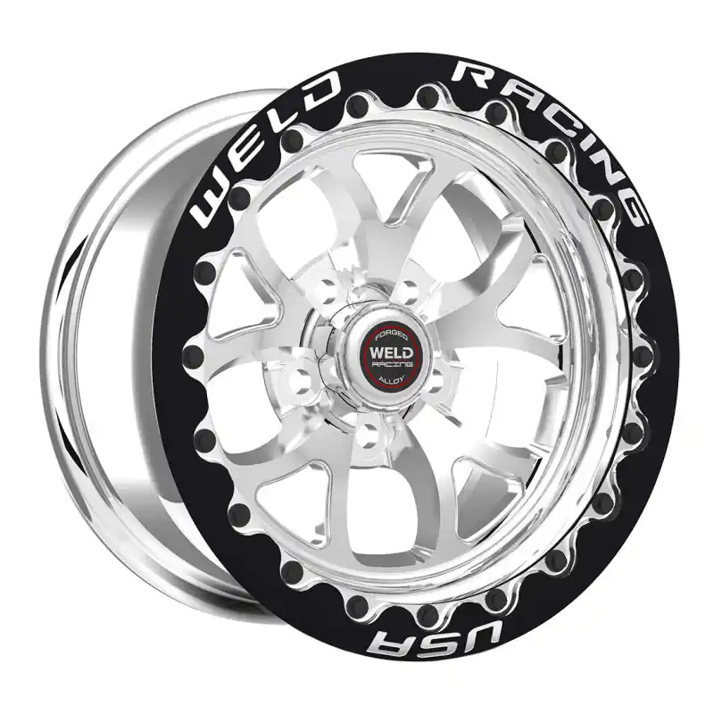Budget Weld S76 17x11 / 5x115 BP / 5.8in BS Polished Wheel (Medium Pad) - Black Single Beadlock