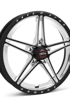 Race Star 63 Pro Forged 17x3.5 Lug Mount 5x4.75 BC / 2.00 BS Wheel - Black Anodized/Machined Final Sale