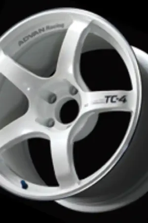Advan TC4 17x7.5 +43 5x112 Racing White Metallic and Ring Wheel Low Price