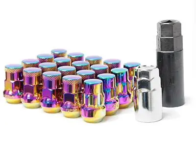 Wheel Mate Muteki SR35 Close End Lug Nuts w/ Lock Set - Black 12x1.25 35mm Final Sale